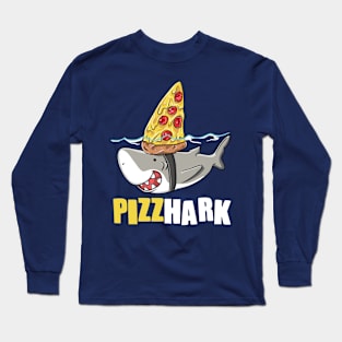 Cute Funny Pizza Shark Men Women Boys Girls Kids Gift Long Sleeve T-Shirt